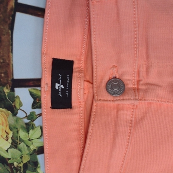 7 FOR ALL MANKIND - coral high waist skinny ankle jeans size 32 - Picture 3 of 6